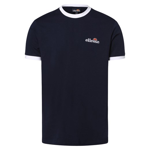 ellesse T-shirt męski Mężczyźni Bawełna granatowy jednolity ze sklepu vangraaf w kategorii T-shirty męskie - zdjęcie 162394378