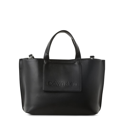 Calvin Klein Torebka damska Kobiety Sztuczna skóra czarny jednolity ze sklepu vangraaf w kategorii Torby Shopper bag - zdjęcie 162394428
