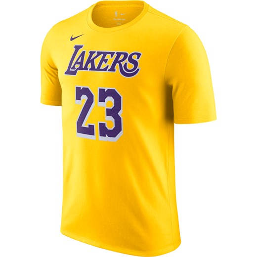 T-shirt męski Los Angeles Lakers Nike NBA - Żółty ze sklepu Nike poland w kategorii T-shirty męskie - zdjęcie 162395207