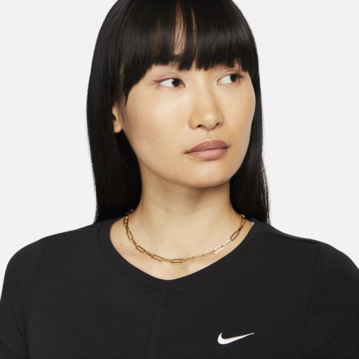 Damska prążkowana koszulka z krótkim rękawem o skróconym kroju w nowoczesnym Nike XL (EU 48-50) Nike poland