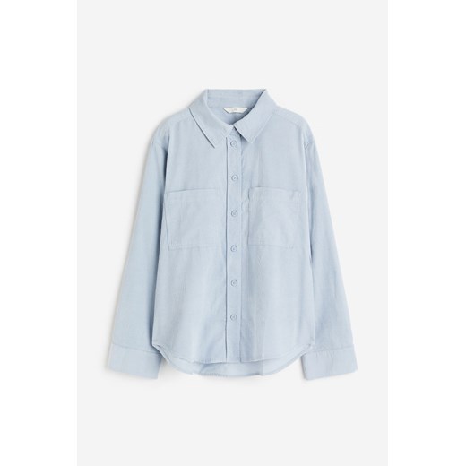 H & M - Sztruksowa koszula - Niebieski H & M L H&M