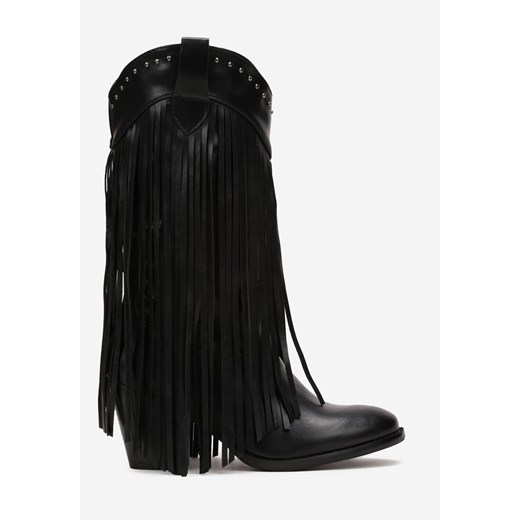 Kozaki damskie Born2be bez zapięcia na obcasie 