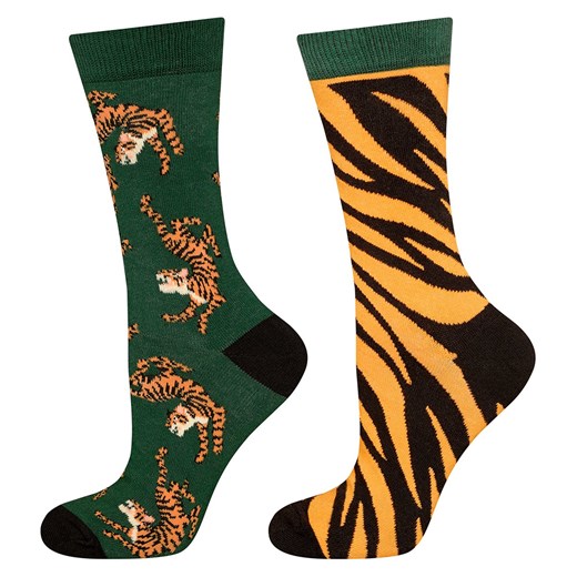 Skarpetki damskie kolorowe SOXO nie do pary tygrys ze sklepu Sklep SOXO w kategorii Skarpetki damskie - zdjęcie 162414995