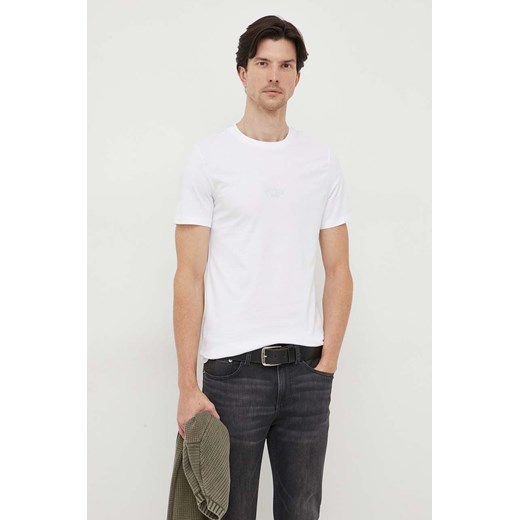 Guess t-shirt bawełniany AIDY kolor biały z aplikacją M2YI72 I3Z14 ze sklepu ANSWEAR.com w kategorii T-shirty męskie - zdjęcie 162416418