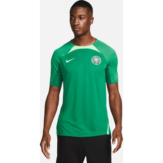 Męska koszulka piłkarska z krótkim rękawem Nike Dri-FIT Nigeria Strike - Zieleń Nike XS okazja Nike poland