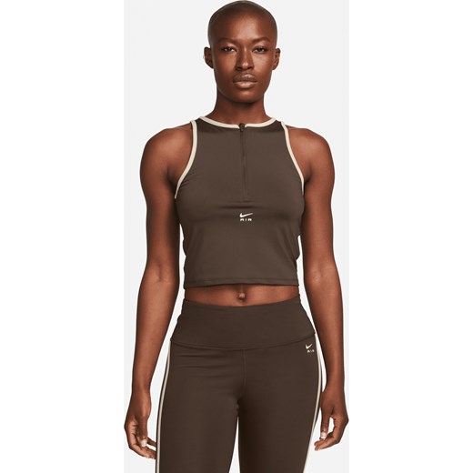 Bluzka damska Nike sportowa z okrągłym dekoltem z elastanu 