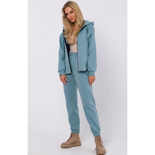 Bluza z kapturem zasuwana na zamek agawa M761, Kolor agawa, Rozmiar L/XL, MOE ze sklepu Primodo w kategorii Bluzy damskie - zdjęcie 162419528