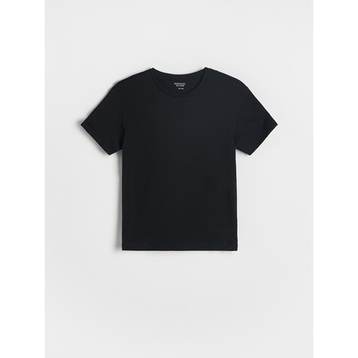 Reserved - Bawełniany t-shirt - czarny ze sklepu Reserved w kategorii T-shirty chłopięce - zdjęcie 162423486