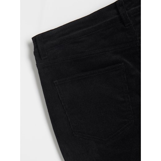 Reserved - Spodnie sztruksowe slim fit - czarny Reserved XL Reserved