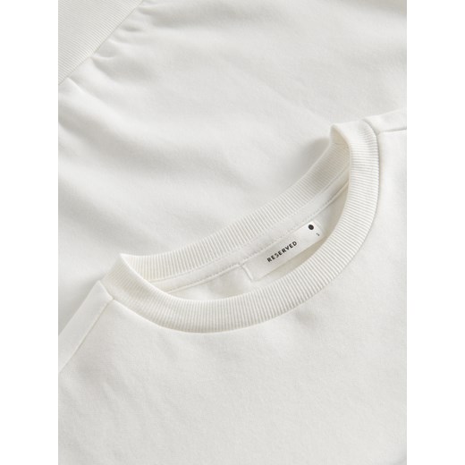 Reserved - Bluza z bawełną - złamana biel Reserved M Reserved