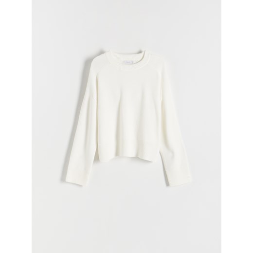 Reserved - Gładki sweter - złamana biel Reserved S Reserved