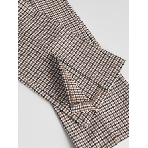 Reserved - Spodnie w kratę z rozcięciami - wielobarwny Reserved 116 (5-6 lat) Reserved