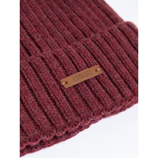 Czapka męska zimowa bordowa Bery 604 ONE SIZE Big Star