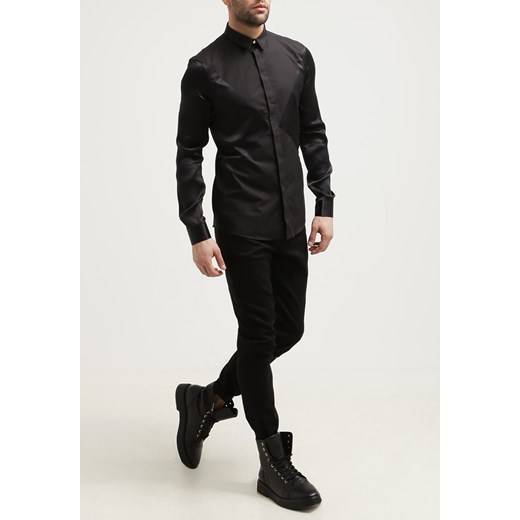 Versus Versace Koszula black zalando czarny bez wzorów/nadruków