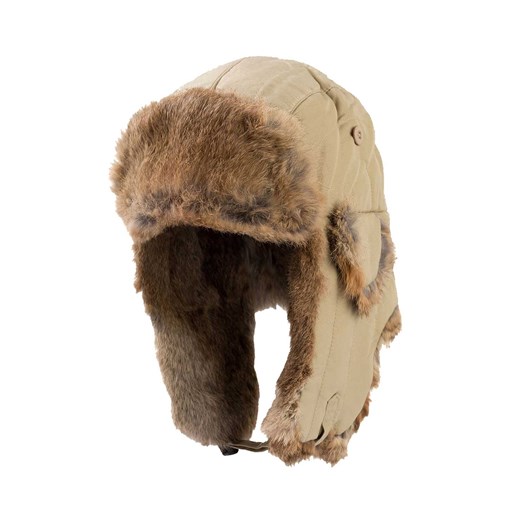 Polar Khaki - uszatka czapki-co brazowy klasyczny