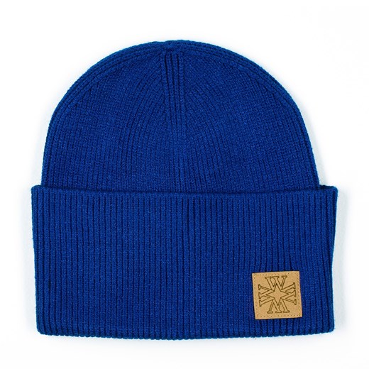 Damska czapka klasyczna ciemnoniebieska ze sklepu WITTCHEN w kategorii Czapki zimowe damskie - zdjęcie 162495549