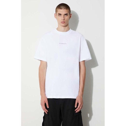 Han Kjøbenhavn t-shirt bawełniany kolor biały z nadrukiem ze sklepu PRM w kategorii T-shirty męskie - zdjęcie 162501547