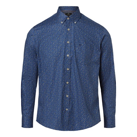 Fynch-Hatton Koszula męska Mężczyźni Regular Fit Bawełna niebieski wzorzysty ze sklepu vangraaf w kategorii Koszule męskie - zdjęcie 162505089