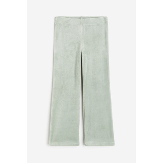 H & M - Rozszerzane legginsy welurowe - Zielony H & M Dostępne inne rozmiary H&M