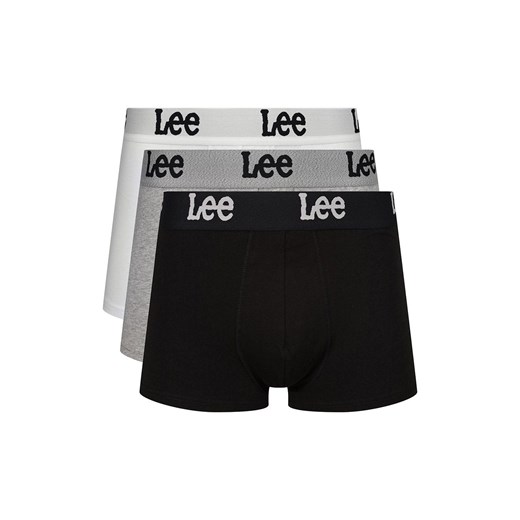 Lee 3-pack bawełniane bokserki męskie Gannon, Kolor biało-szaro-czarny, Rozmiar S, LEE ze sklepu Intymna w kategorii Majtki męskie - zdjęcie 162513365