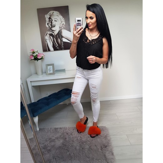 BLUZKA BOHO MAJORKA TOP BAWEŁNIANY CZARNY Etnee uniwersalny STYLOWO