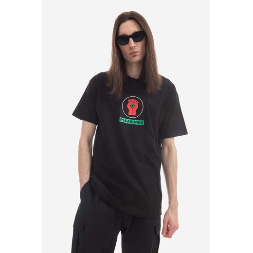 PLEASURES t-shirt bawełniany x Hunter S. Thompson Badge kolor czarny z nadrukiem P22W053-BLACK P22W053-WHITE ze sklepu PRM w kategorii T-shirty męskie - zdjęcie 162522467