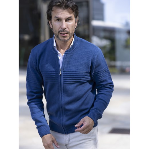 Sweter męski - Lukas rozpinany - atlantik - M ze sklepu Swetry Lasota w kategorii Swetry męskie - zdjęcie 162524257