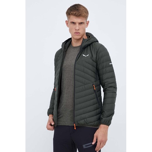 Salewa kurtka sportowa puchowa BRENTA kolor zielony przejściowa 00.0000027883 ze sklepu ANSWEAR.com w kategorii Kurtki męskie - zdjęcie 162527309