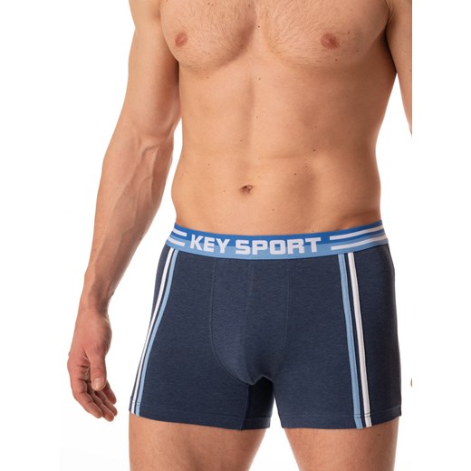 SPORTOWE BOKSERKI Z LAMPASEM - M granatowy ze sklepu PH KEY Sp. z o.o.  w kategorii Majtki męskie - zdjęcie 162530439