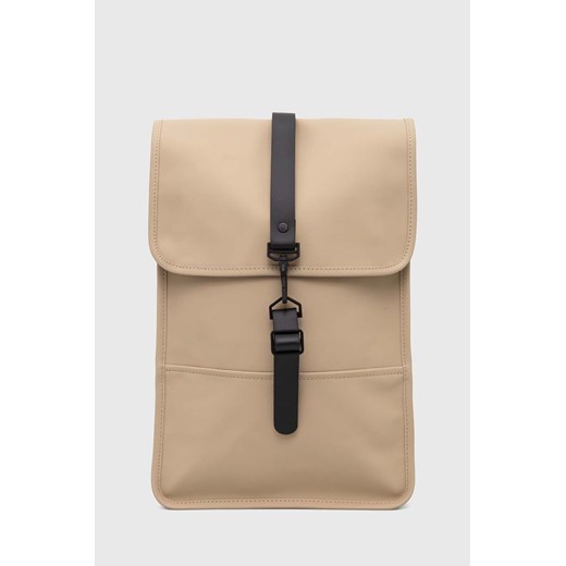 Rains plecak 13020 Backpacks kolor beżowy duży gładki ze sklepu PRM w kategorii Plecaki - zdjęcie 162530776