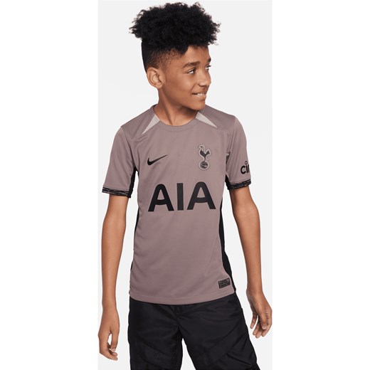 Koszulka piłkarska dla dużych dzieci Nike Dri-FIT Tottenham Hotspur Stadium 2023/24 (wersja trzecia) - Brązowy ze sklepu Nike poland w kategorii T-shirty chłopięce - zdjęcie 162532277