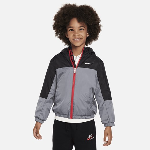 Kurtka dla małych dzieci Nike Fleece Lined Woven Jacket - Szary Nike 6 Nike poland