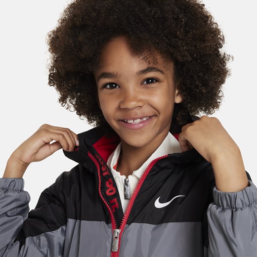 Kurtka dla małych dzieci Nike Fleece Lined Woven Jacket - Szary Nike 6 Nike poland