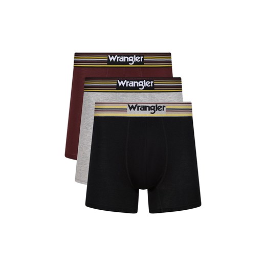 Wrangler 3-pack klasyczne bokserki męskie Ford, Kolor czarno-szaro-czerwony, Rozmiar M, Wrangler ze sklepu Primodo w kategorii Majtki męskie - zdjęcie 162533129