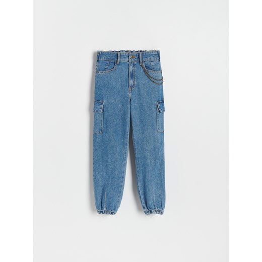 Reserved - Jeansy jogger - niebieski Reserved 158 (12 lat) Reserved