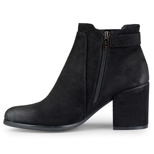 Botki jesienne eleganckie czarne na zamek
