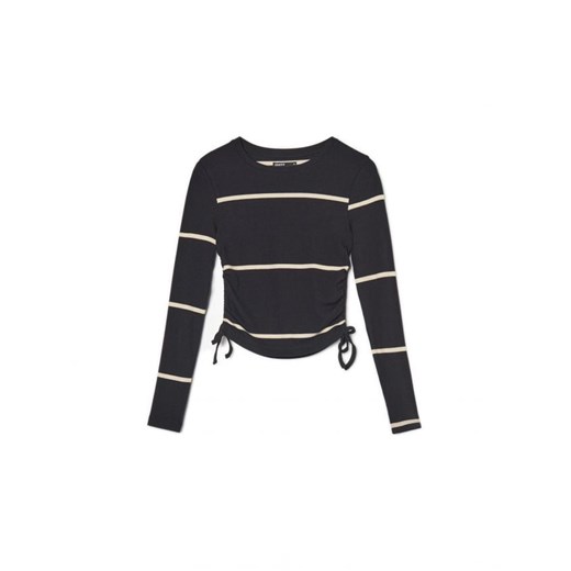 Cropp - Bluzka z marszczeniami - czarny ze sklepu Cropp w kategorii Bluzki damskie - zdjęcie 162556419