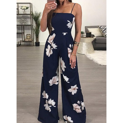 Kombinezon na cienkich ramiączkach z nogawkami typu dzwony Attirra L Attirra