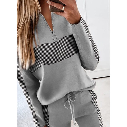 Komplet dresowy ze spodniami i bluzą z zamkiem pod szyją Attirra XL Attirra