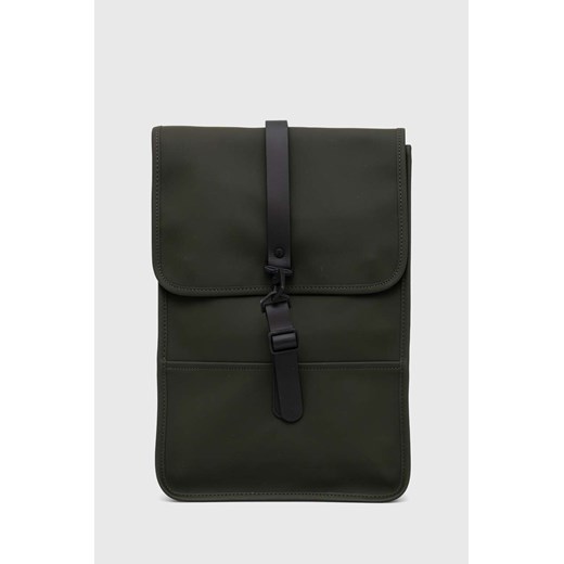 Rains plecak 13020 Backpacks kolor zielony duży gładki ze sklepu PRM w kategorii Plecaki - zdjęcie 162574496
