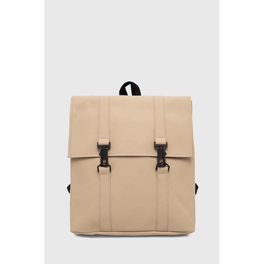 Rains plecak 13310 Backpacks kolor beżowy duży gładki ze sklepu PRM w kategorii Plecaki - zdjęcie 162574508