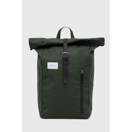 Sandqvist plecak Dante kolor zielony duży gładki SQA2198 ze sklepu PRM w kategorii Plecaki - zdjęcie 162574528
