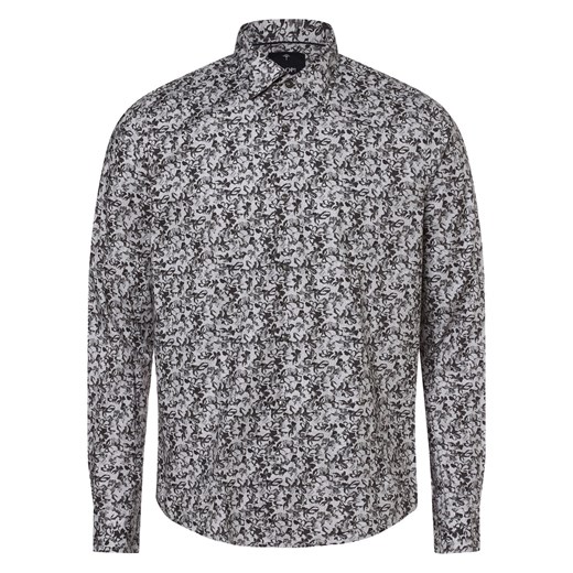 JOOP! Koszula męska Mężczyźni Slim Fit Bawełna szary wzorzysty ze sklepu vangraaf w kategorii Koszule męskie - zdjęcie 162575565