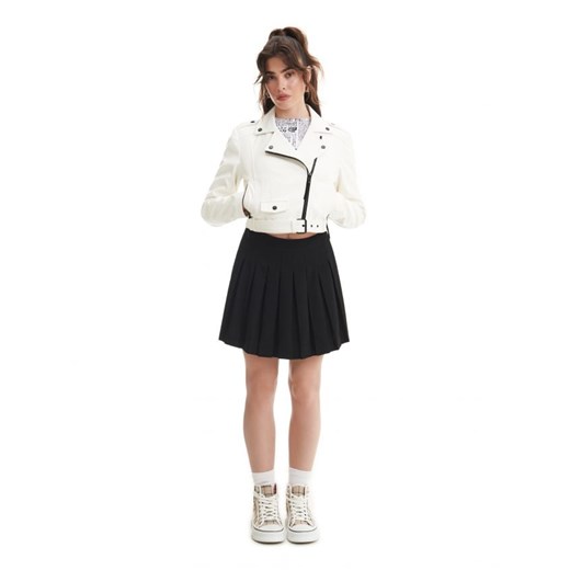 Cropp - Biała kurtka z imitacji skóry - biały Cropp XL Cropp