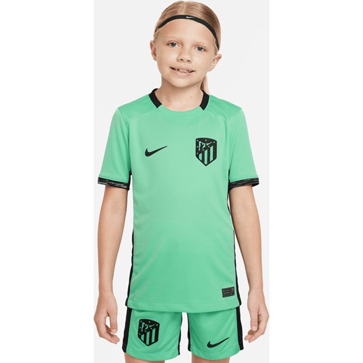 Koszulka piłkarska dla dużych dzieci Nike Dri-FIT Atlético Madryt Stadium 2023/24 (wersja trzecia) - Zieleń ze sklepu Nike poland w kategorii T-shirty chłopięce - zdjęcie 162578025