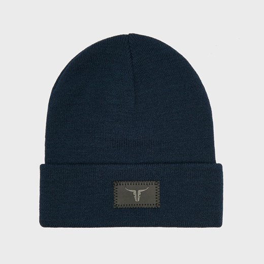 Czapka beanie z naszywką granatowa - Granatowy House ONE SIZE House