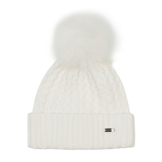Damska czapka o splocie w drobny wzór ze sklepu WITTCHEN w kategorii Czapki zimowe damskie - zdjęcie 162641089