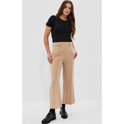 Spodnie z kantem beżowe 3927, Kolor beżowy, Rozmiar XS, Moodo ze sklepu Primodo w kategorii Spodnie damskie - zdjęcie 162643535