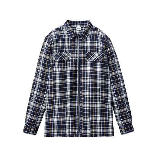 Koszula flanelowa z długim rękawem i zamkiem 45/46 (XXL) bonprix - Allani