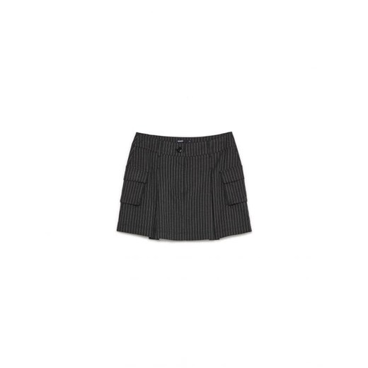Cropp - Czarna spódniczka mini w paski - szary ze sklepu Cropp w kategorii Spódnice - zdjęcie 162691749